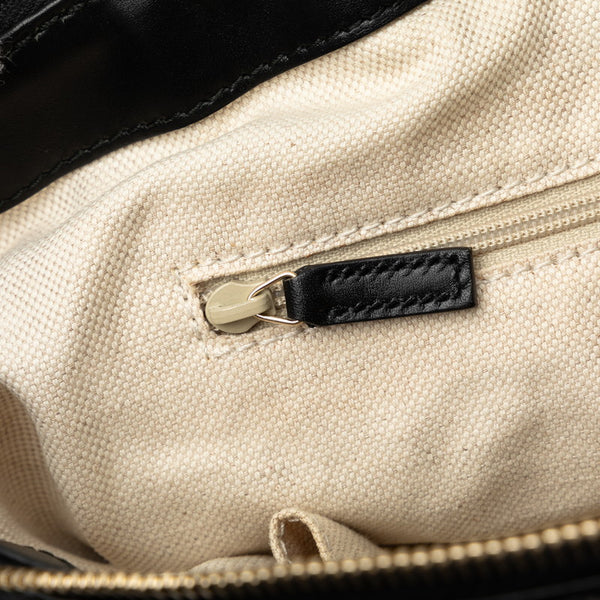 グッチ ディアマンテ スーキー ハンドバッグ ショルダーバッグ 2WAY 247902 ベージュ ブラック キャンバス レザー レディース GUCCI 【中古】