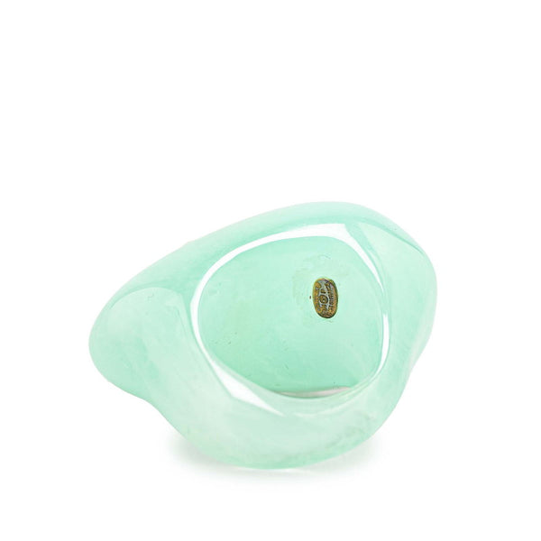 シャネル ココマーク リング 指輪 グリーン プラスチック レディース CHANEL 【中古】