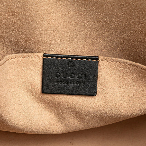 グッチ GGスモール パドロック ビー 蜂 チェーン ショルダーバッグ 498156 ベージュ ブラック PVC レザー レディース GUCCI 【中古】