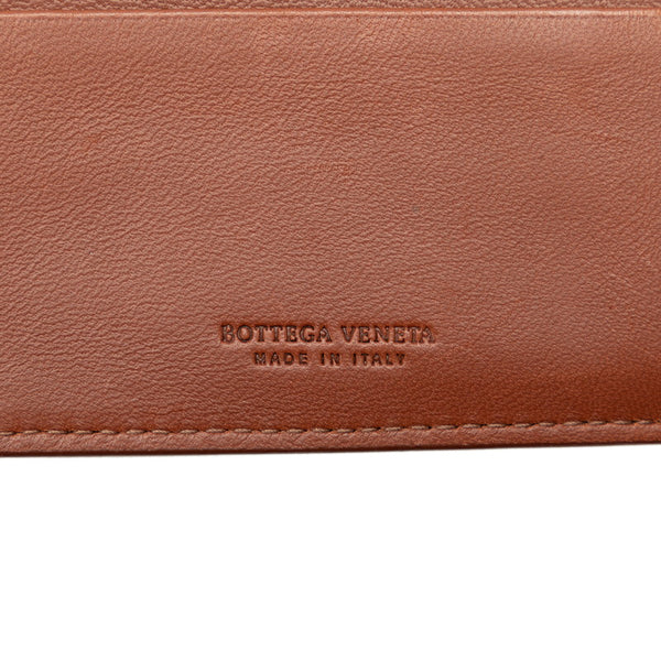 ボッテガヴェネタ イントレチャート 二つ折り 長財布 ブラウン レザー レディース BOTTEGAVENETA 【中古】