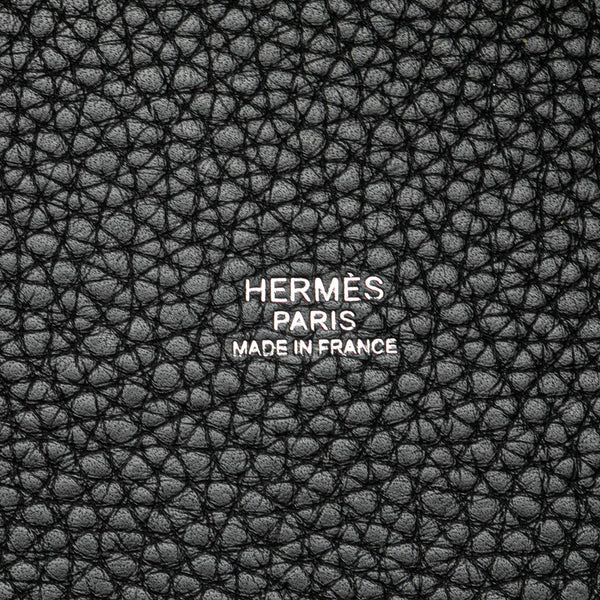 エルメス ピコタンロック エクラ MM ハンドバッグ ブラック ブラウン トリヨンクレマンス スイフト レディース HERMES 【中古】