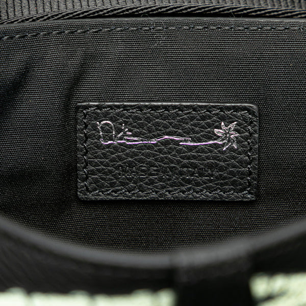 ディオール × カクタスジャック トラヴィススコット Cactus Jack サドルバッグ ショルダーバッグ ブラック レザー メンズ Dior 【中古】