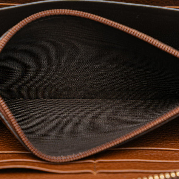 グッチ GGキャンバス バンブー タッセル ラウンドファスナー 長財布 269991 ブラウン ベージュ キャンバス レザー レディース GUCCI 【中古】