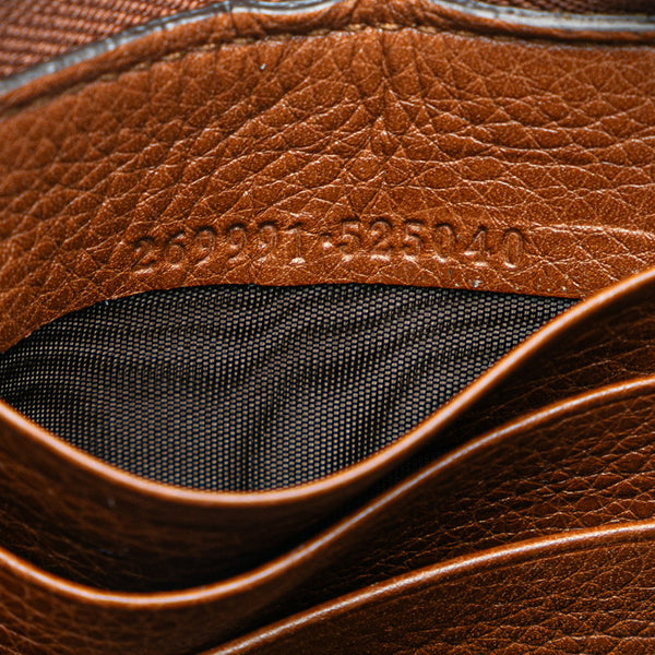 グッチ GGキャンバス バンブー タッセル ラウンドファスナー 長財布 269991 ブラウン ベージュ キャンバス レザー レディース GUCCI 【中古】