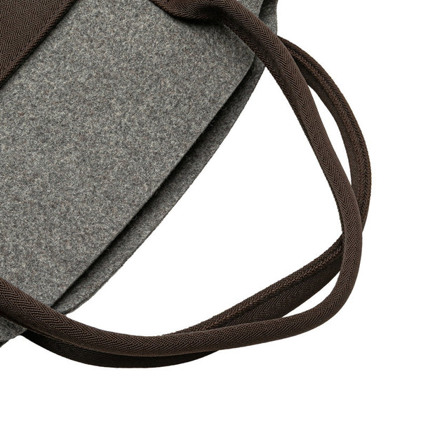 エルメス サックドパンサージュ グルーム ハンドバッグ ショルダーバッグ 2WAY グレー ブラウン キャンバス レディース HERMES 【中古】