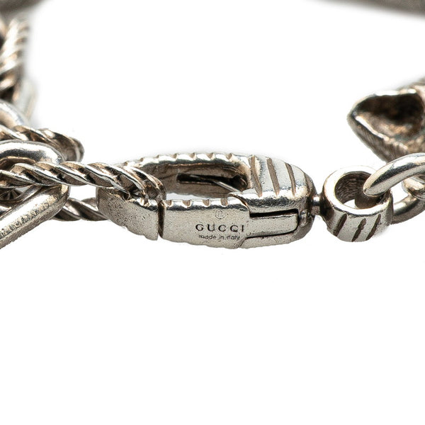 グッチ インターロッキングG タイガー ブレスレット SV925 シルバー レディース GUCCI 【中古】