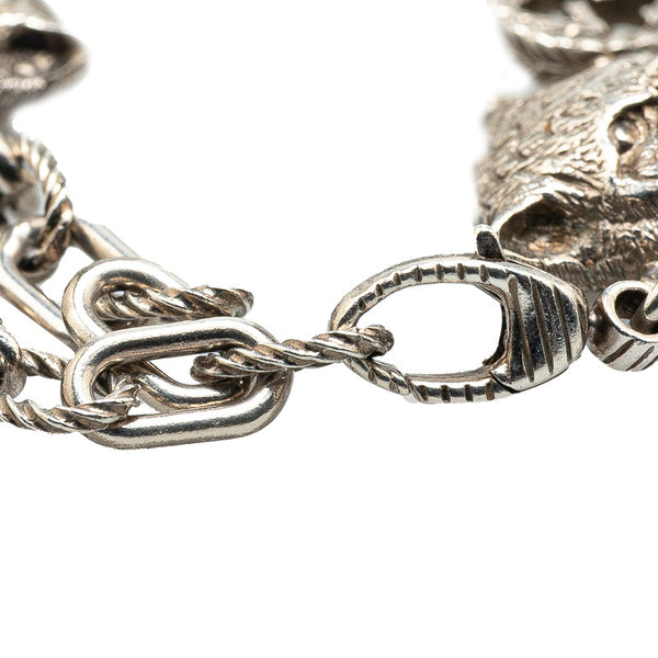 グッチ インターロッキングG タイガー ブレスレット SV925 シルバー レディース GUCCI 【中古】