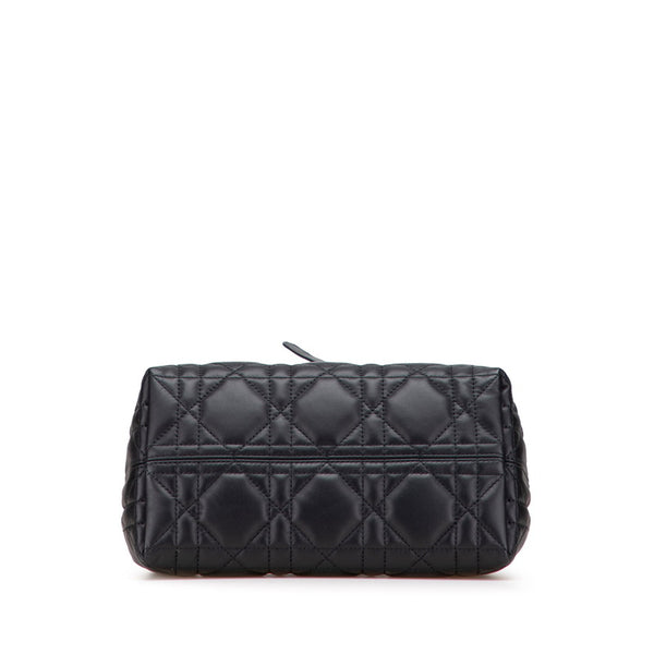 ディオール マクロカナージュ トゥジュール スモール ハンドバッグ ブラック レザー レディース Dior 【中古】