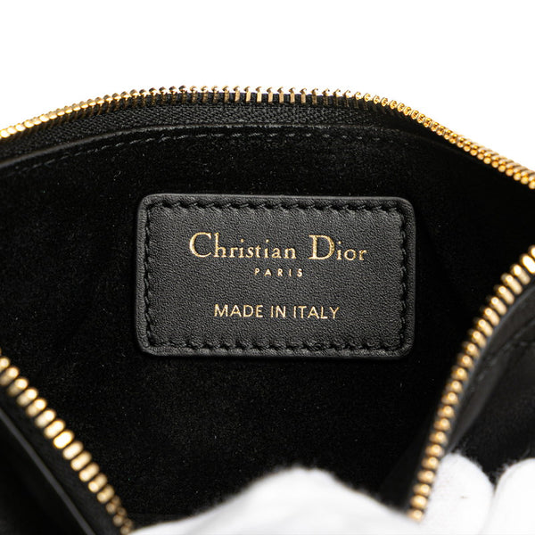 ディオール マクロカナージュ トゥジュール スモール ハンドバッグ ブラック レザー レディース Dior 【中古】
