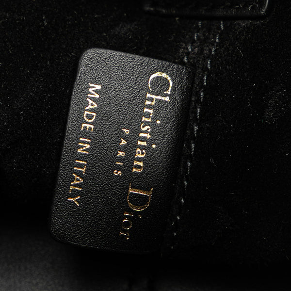 ディオール マクロカナージュ トゥジュール スモール ハンドバッグ ブラック レザー レディース Dior 【中古】