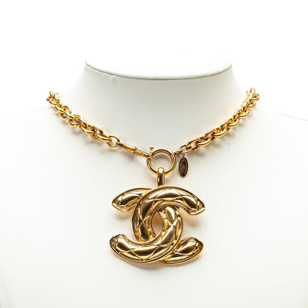 シャネル ヴィンテージ ココマーク ネックレス ゴールド メッキ レディース CHANEL 【中古】