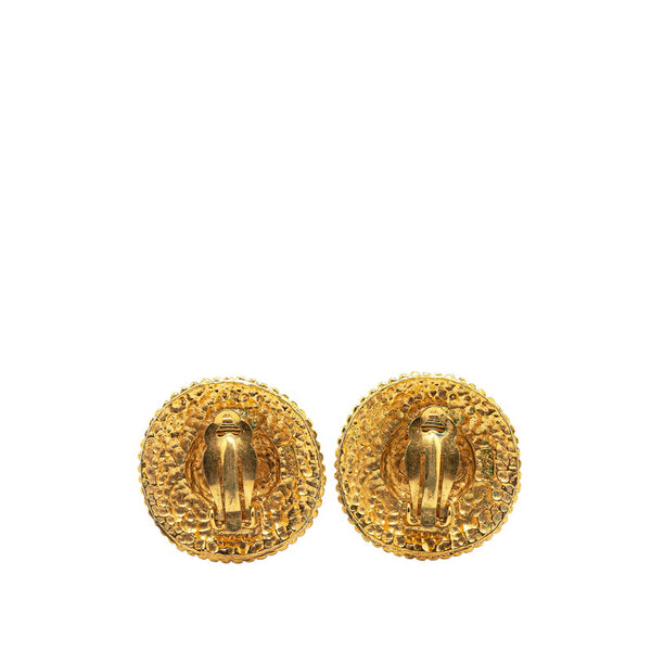 シャネル ココマーク ロゴ ラウンド イヤリング ゴールド メッキ レディース CHANEL 【中古】