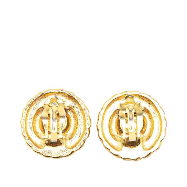 シャネル ココマーク ラウンド イヤリング ゴールド メッキ レディース CHANEL 【中古】