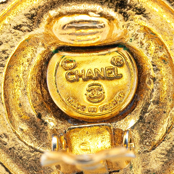 シャネル ココマーク ラウンド イヤリング ゴールド メッキ レディース CHANEL 【中古】