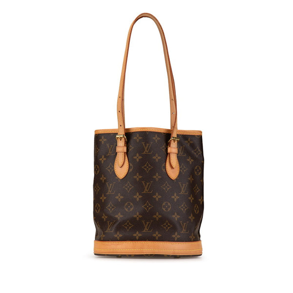 ルイ ヴィトン モノグラム バケットPM トートバッグ M42238 ブラウン PVC レザー レディース LOUIS VUITTON 【中古】