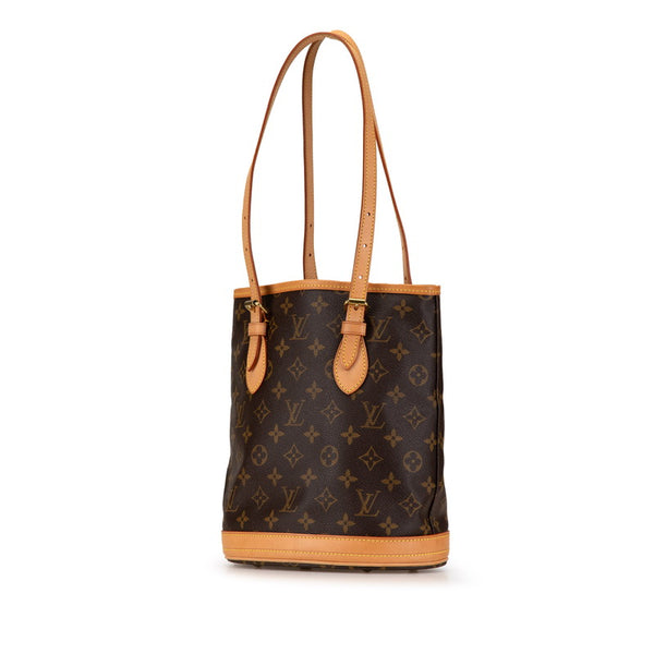 ルイ ヴィトン モノグラム バケットPM トートバッグ M42238 ブラウン PVC レザー レディース LOUIS VUITTON 【中古】