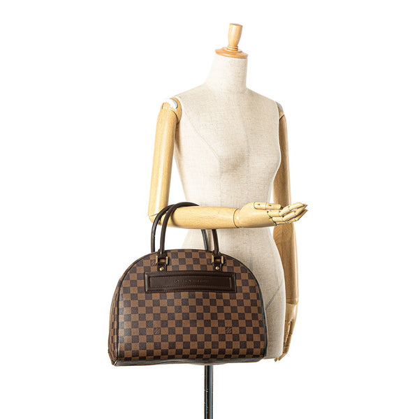 ルイ ヴィトン ダミエ ノリータ ハンドバッグ ボストンバッグ N41455 ブラウン PVC レザー レディース LOUIS VUITTON 【中古】