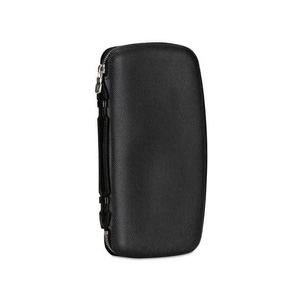 ルイ ヴィトン タイガ オーガナイザー アトール ラウンドファスナー 長財布 M30652 ブラック レザー メンズ LOUIS VUITTON 【中古】