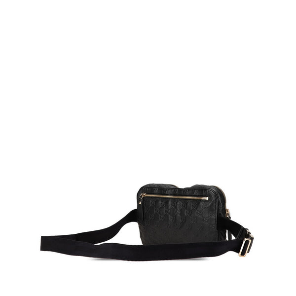 グッチ グッチシマ ボディバッグ ウエストバッグ 246417 ブラック レザー レディース GUCCI 【中古】