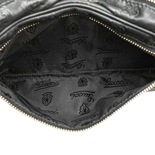 グッチ グッチシマ ボディバッグ ウエストバッグ 246417 ブラック レザー レディース GUCCI 【中古】