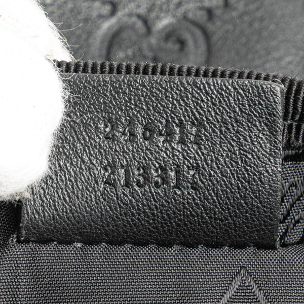 グッチ グッチシマ ボディバッグ ウエストバッグ 246417 ブラック レザー レディース GUCCI 【中古】