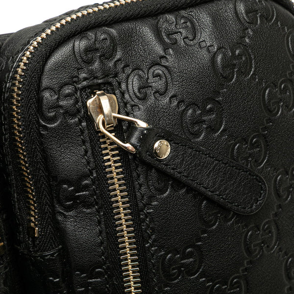 グッチ グッチシマ ボディバッグ ウエストバッグ 246417 ブラック レザー レディース GUCCI 【中古】