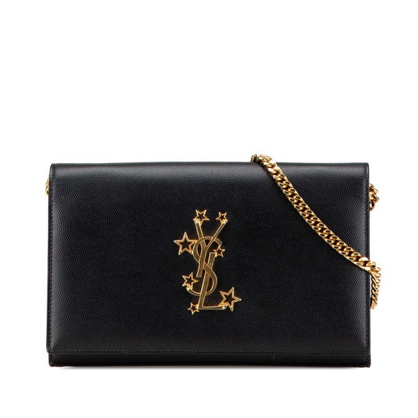 サンローラン スターモノグラム 斜め掛け チェーンショルダーウォレットバッグ 447933 ブラック レザー レディース SAINT LAURENT 【中古】