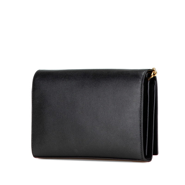 サンローラン スターモノグラム 斜め掛け チェーンショルダーウォレットバッグ 447933 ブラック レザー レディース SAINT LAURENT 【中古】