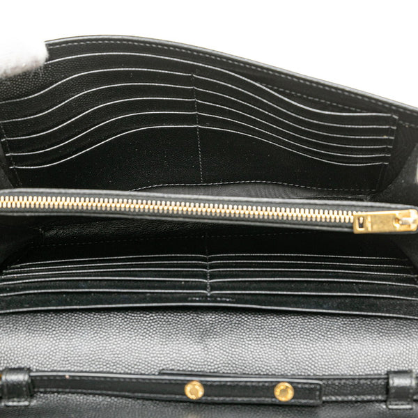 サンローラン スターモノグラム 斜め掛け チェーンショルダーウォレットバッグ 447933 ブラック レザー レディース SAINT LAURENT 【中古】