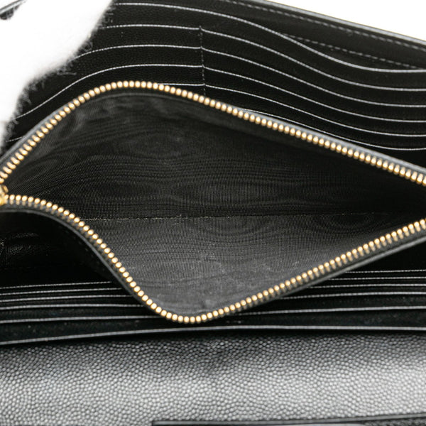 サンローラン スターモノグラム 斜め掛け チェーンショルダーウォレットバッグ 447933 ブラック レザー レディース SAINT LAURENT 【中古】