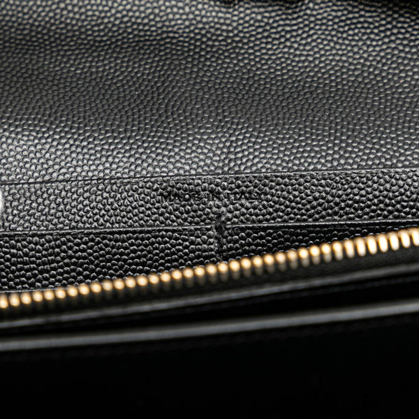 サンローラン スターモノグラム 斜め掛け チェーンショルダーウォレットバッグ 447933 ブラック レザー レディース SAINT LAURENT 【中古】