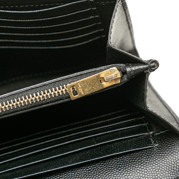 サンローラン スターモノグラム 斜め掛け チェーンショルダーウォレットバッグ 447933 ブラック レザー レディース SAINT LAURENT 【中古】