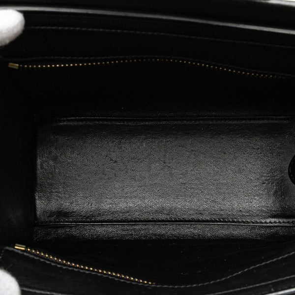 セリーヌ ラゲージ ナノショッパー ハンドバッグ ショルダーバッグ 2WAY ブラック レザー レディース CELINE 【中古】