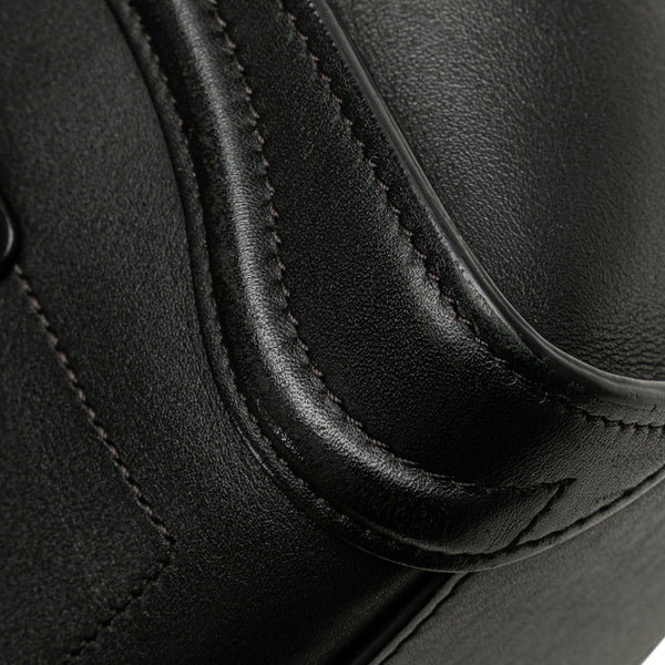 セリーヌ ラゲージ ナノショッパー ハンドバッグ ショルダーバッグ 2WAY ブラック レザー レディース CELINE 【中古】