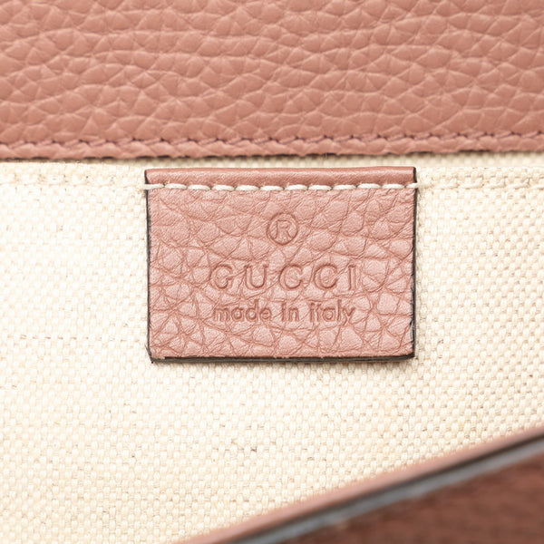 グッチ GGマーモント トップハンドルバッグ ハンドバッグ 442622 ピンクベージュ レザー レディース GUCCI 【中古】