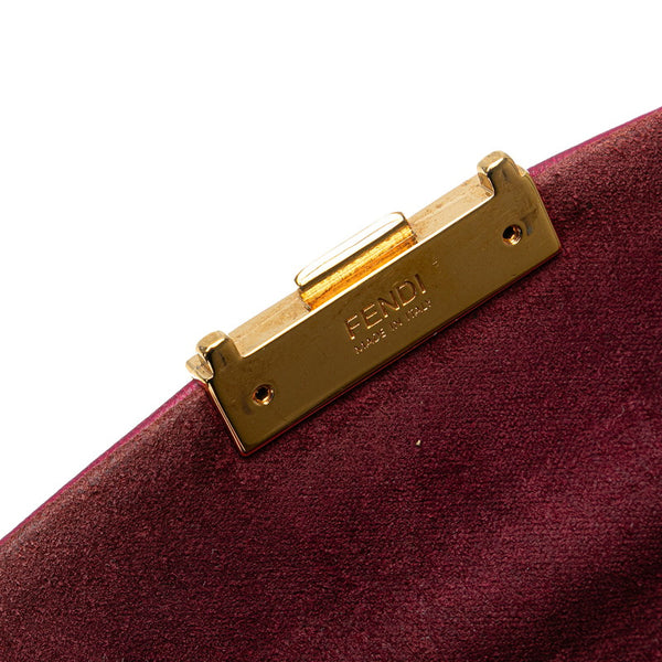 フェンディ ミニバケット チェーン ショルダーバッグ 8M0315 パープル レザー レディース FENDI 【中古】
