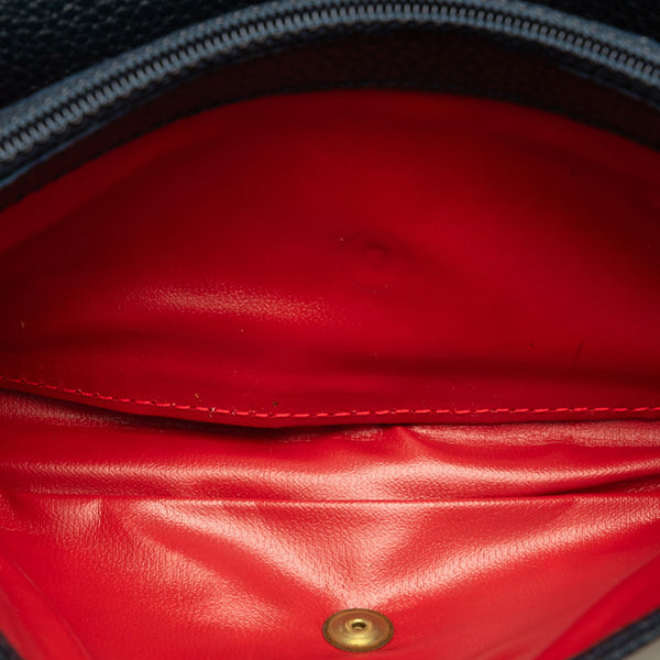 セリーヌ サークル ロゴ 長財布 ブラック レザー レディース CELINE 【中古】