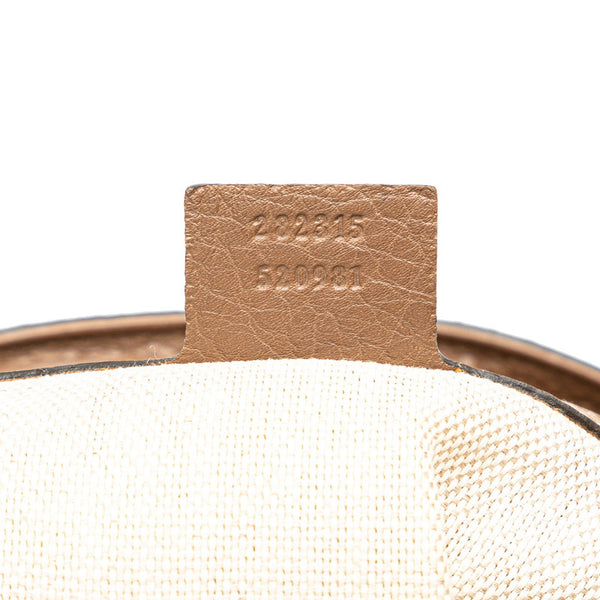 グッチ バンブー フローラ ダイアナ花 ハンドバッグ ショルダーバッグ 2WAY 282315 ホワイト ブラウン キャンバス レザー レディース GUCCI 【中古】