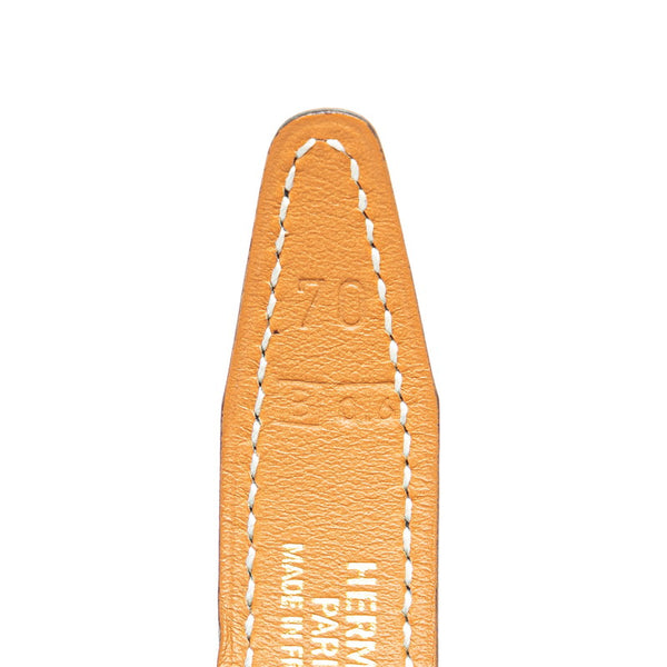 エルメス ミニコンスタンス Hベルト リバーシブル ベルト サイズ：70 ブラック ブラウン レザー レディース HERMES 【中古】