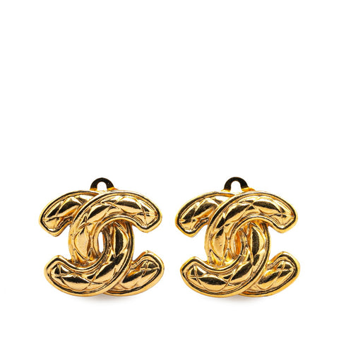 シャネル マトラッセ ココマーク イヤリング ゴールド メッキ レディース CHANEL 【中古】