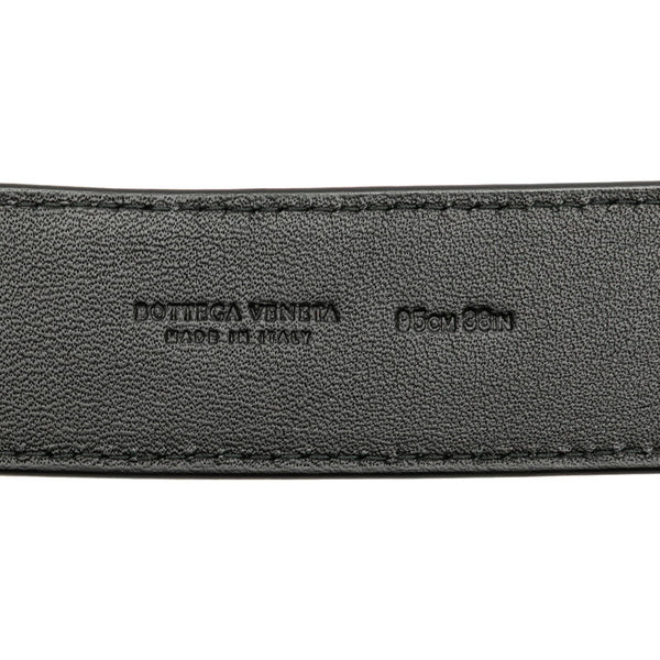 ボッテガヴェネタ イントレチャート ベルト サイズ:95/38 ブラック レザー メンズ BOTTEGAVENETA 【中古】