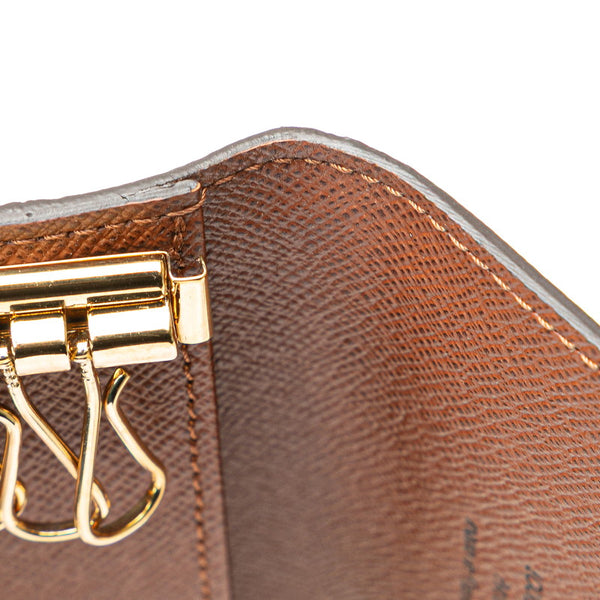 ルイ ヴィトン モノグラム ミュルティクレ6 キーケース M60701 ブラウン フューシャ PVC レザー レディース LOUIS VUITTON 【中古】