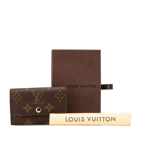 ルイ ヴィトン モノグラム ミュルティクレ6 キーケース M60701 ブラウン フューシャ PVC レザー レディース LOUIS VUITTON 【中古】