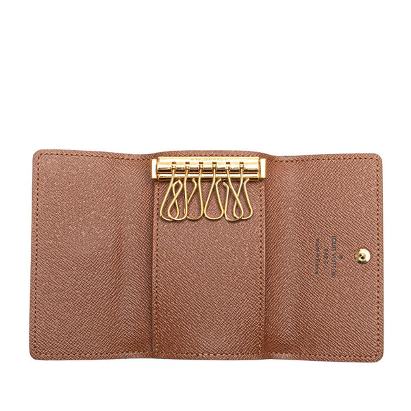 ルイ ヴィトン モノグラム ミュルティクレ6 キーケース M60701 ブラウン フューシャ PVC レザー レディース LOUIS VUITTON 【中古】