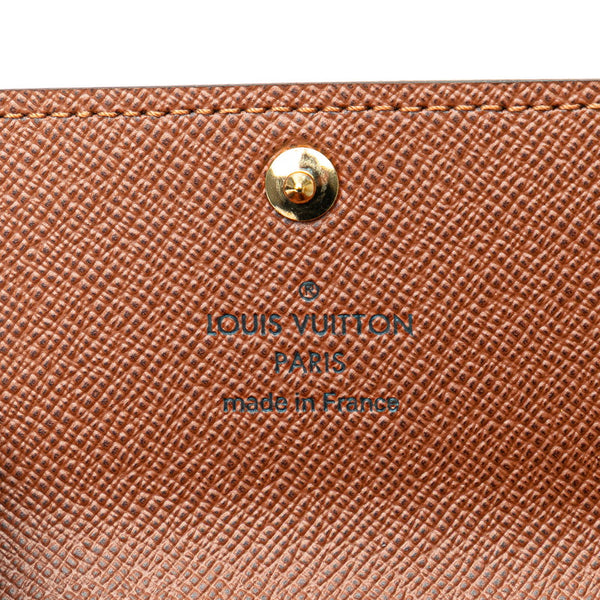 ルイ ヴィトン モノグラム ミュルティクレ6 キーケース M60701 ブラウン フューシャ PVC レザー レディース LOUIS VUITTON 【中古】