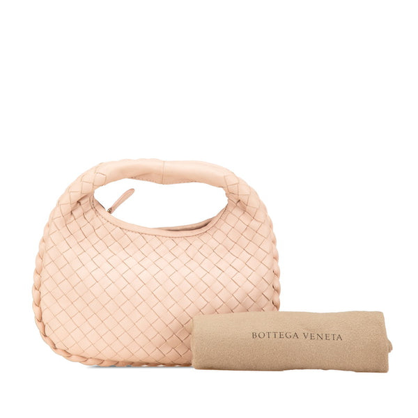 ボッテガヴェネタ イントレチャート ミニ ハンドバッグ 189227 ベージュ レザー レディース BOTTEGAVENETA 【中古】