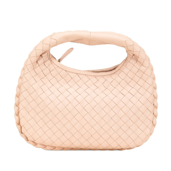 ボッテガヴェネタ イントレチャート ミニ ハンドバッグ 189227 ベージュ レザー レディース BOTTEGAVENETA 【中古】