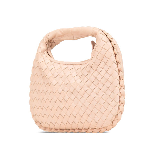 ボッテガヴェネタ イントレチャート ミニ ハンドバッグ 189227 ベージュ レザー レディース BOTTEGAVENETA 【中古】