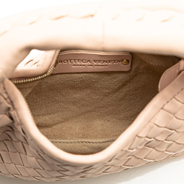 ボッテガヴェネタ イントレチャート ミニ ハンドバッグ 189227 ベージュ レザー レディース BOTTEGAVENETA 【中古】