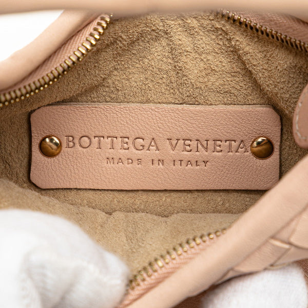 ボッテガヴェネタ イントレチャート ミニ ハンドバッグ 189227 ベージュ レザー レディース BOTTEGAVENETA 【中古】